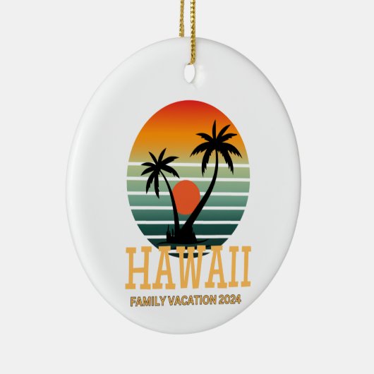 Hawaii Familienurlaub 2024 Keramik Ornament (Rechts)