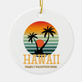 Hawaii Familienurlaub 2024 Keramik Ornament (Vorne)