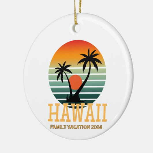 Hawaii Familienurlaub 2024 Keramik Ornament (Links)