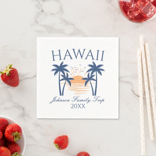 Hawaii Familienurlaub Serviette (Beispiel)