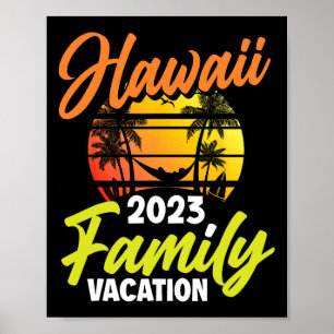 Hawaii Familienurlaub Surfen Surfer Hawaii Poster