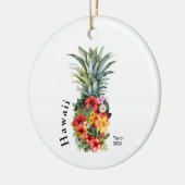 Hawaii Family Vacation Foto Ananas Weihnachten Keramik Ornament (Links)