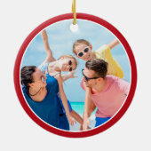 Hawaii Family Vacation Foto Ananas Weihnachten Keramik Ornament (Hinten)