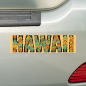 Hawaii farbenfrohe Blume heller Autoaufkleber (Auf Auto)