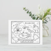 Hawaii-Farbkollage Einladung (Stehend Vorderseite)