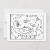 Hawaii-Farbkollage Einladung (Vorderseite)