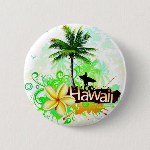 Hawaii-Ferien-Reise-Andenken Button