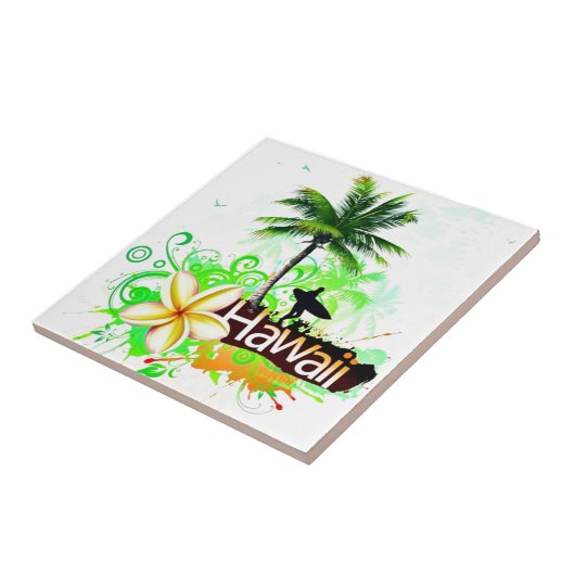 Hawaii-Ferien-Reise-Andenken Fliese (Seite)