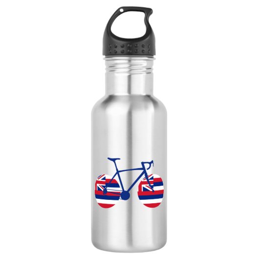 Hawaii Flag Cycling Edelstahlflasche (Vorderseite)