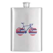 Hawaii Flag Cycling Flachmann (Vorderseite)