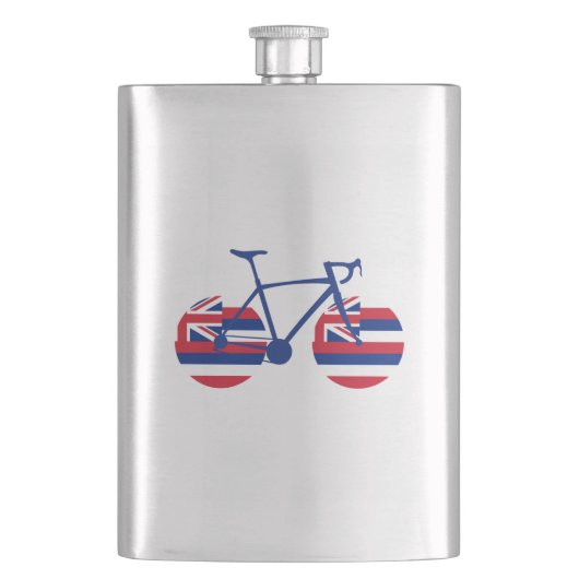 Hawaii Flag Cycling Flachmann (Vorderseite)