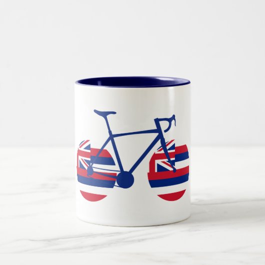Hawaii Flag Cycling Zweifarbige Tasse (Mittel)