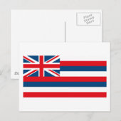 Hawaii Flag Postcard Postkarte (Vorne/Hinten)
