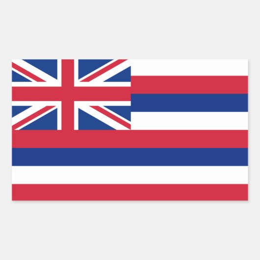 Hawaii Flag Rechteckiger Aufkleber (Vorderseite)