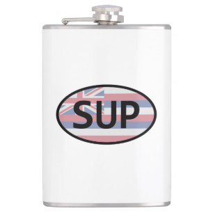 Hawaii Flag Standup Paddling Flachmann