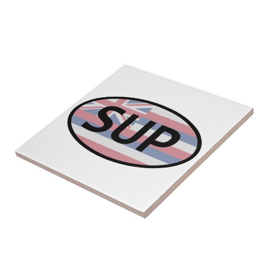 Hawaii Flag Standup Paddling Fliese (Seite)