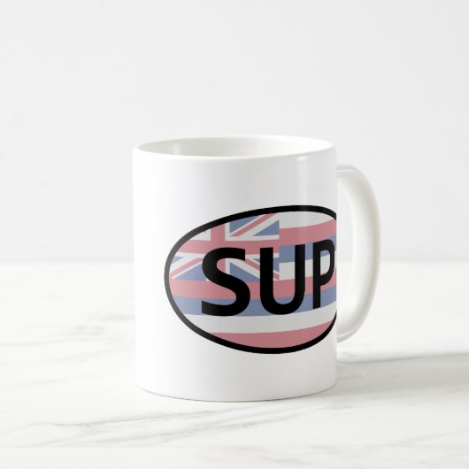 Hawaii Flag Standup Paddling Kaffeetasse (VorderseiteRechts)