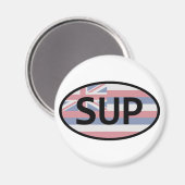 Hawaii Flag Standup Paddling Magnet (Vorderseite/Rückseite)