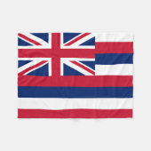 Hawaii-Flagge Fleecedecke (Vorderseite (Horizontal))