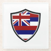 Hawaii-Flagge Glasuntersetzer (Vorderseite)