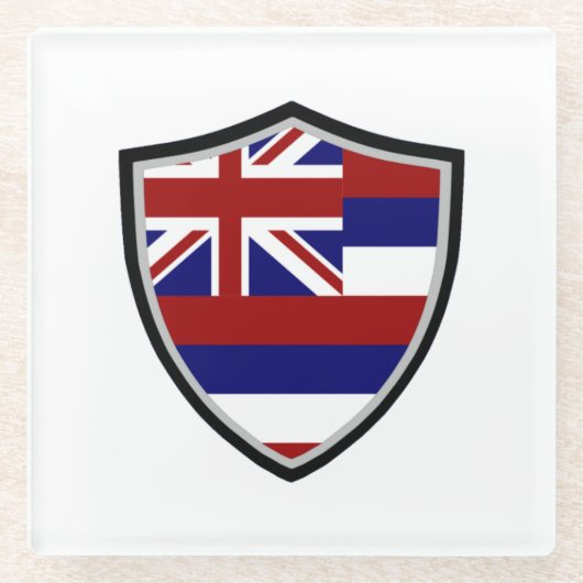 Hawaii-Flagge Glasuntersetzer (Vorderseite)