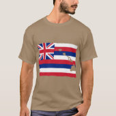 Hawaii-Flagge mit den Hawaiianischen Inseln T-Shirt (Vorderseite)