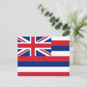Hawaii-Flagge Postkarte (Stehend Vorderseite)