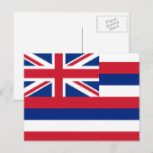 Hawaii-Flagge Postkarte (Vorne/Hinten)