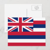 Hawaii-Flagge Postkarte (Vorne/Hinten)