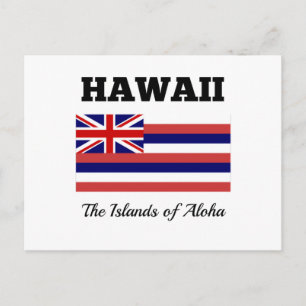 Hawaii, Flagge und Motto Postkarte