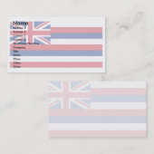 Hawaii-Flagge Visitenkarte (Vorne/Hinten)