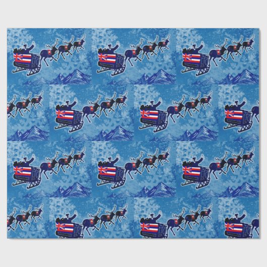 Hawaii-Flagge Weihnachtsblatt Weihnachtsblatt Geschenkpapier (Flach)