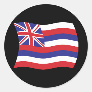 Hawaii-Flaggen-Aufkleber Runder Aufkleber