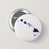 Hawaii-Flaggen-Karte Button (Vorne & Hinten)