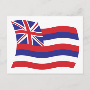 Hawaii-Flaggen-Postkarte Postkarte