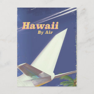 Hawaii Flug vintage Urlaubsdruck Postkarte
