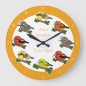 Hawaii Forest Birds Große Wanduhr (Vorderseite)