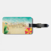 Hawaii Foto individuelle Name Gepäckanhänger (Rückseite horizontal)