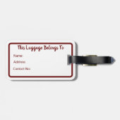 Hawaii Foto individuelle Name Gepäckanhänger (Rückseite horizontal)