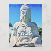 Hawaii Friedlich Buddha Exhale Script Tropical Postkarte (Vorderseite)