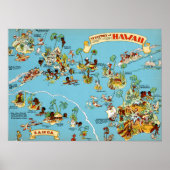 Hawaii Funny Map Poster (Vorne)