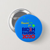 Hawaii für Biden Harris 2020 Button (Vorne & Hinten)