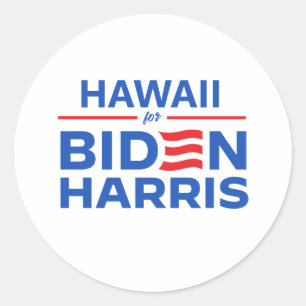 Hawaii für Biden Harris Runder Aufkleber