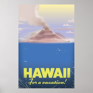 Hawaii für einen Urlaub! Vintage-Reiseposter Poster