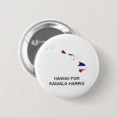 HAWAII für Kamala Harris 2024 Button (Vorne & Hinten)