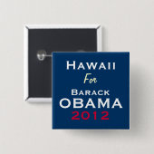HAWAII für Kampagnen-Knopf OBAMA 2012 Button (Vorne & Hinten)