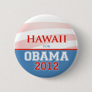 HAWAII für Obama 2012 Button