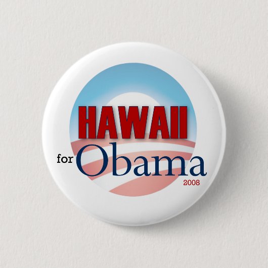 Hawaii für Obama Button (Vorderseite)