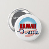 Hawaii für Obama Button (Vorne & Hinten)