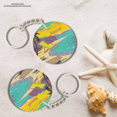 Hawaii Gemälde farbenfrohe Sommer Badeurlaub Gesch Schlüsselanhänger